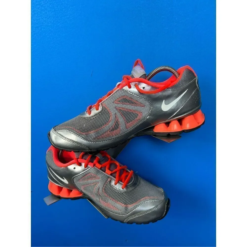 Nike Womens Size 9 Reax Running Shoes Gray 525755-003 Mesh Lace Up Sneakers